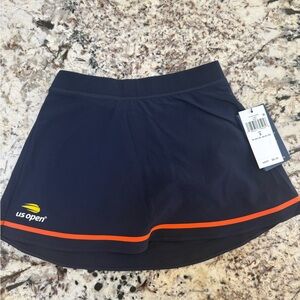 Women's Navy Shorts with Orange Trim